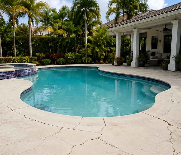 Pool Deck Transformation before