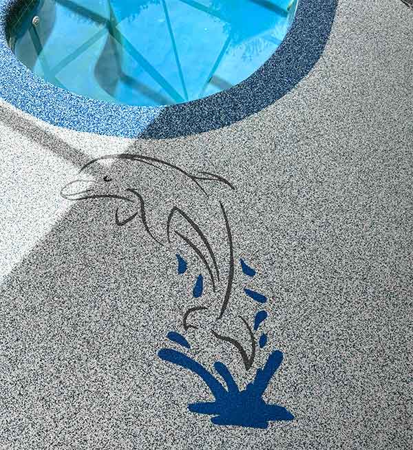 Rubber Pool Deck Installation